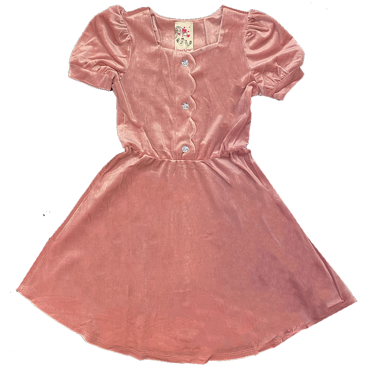 Peony Pink Velvet Dress Lily Bleu