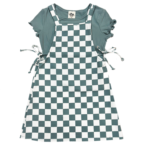 Alice Checkered Sage Jumper