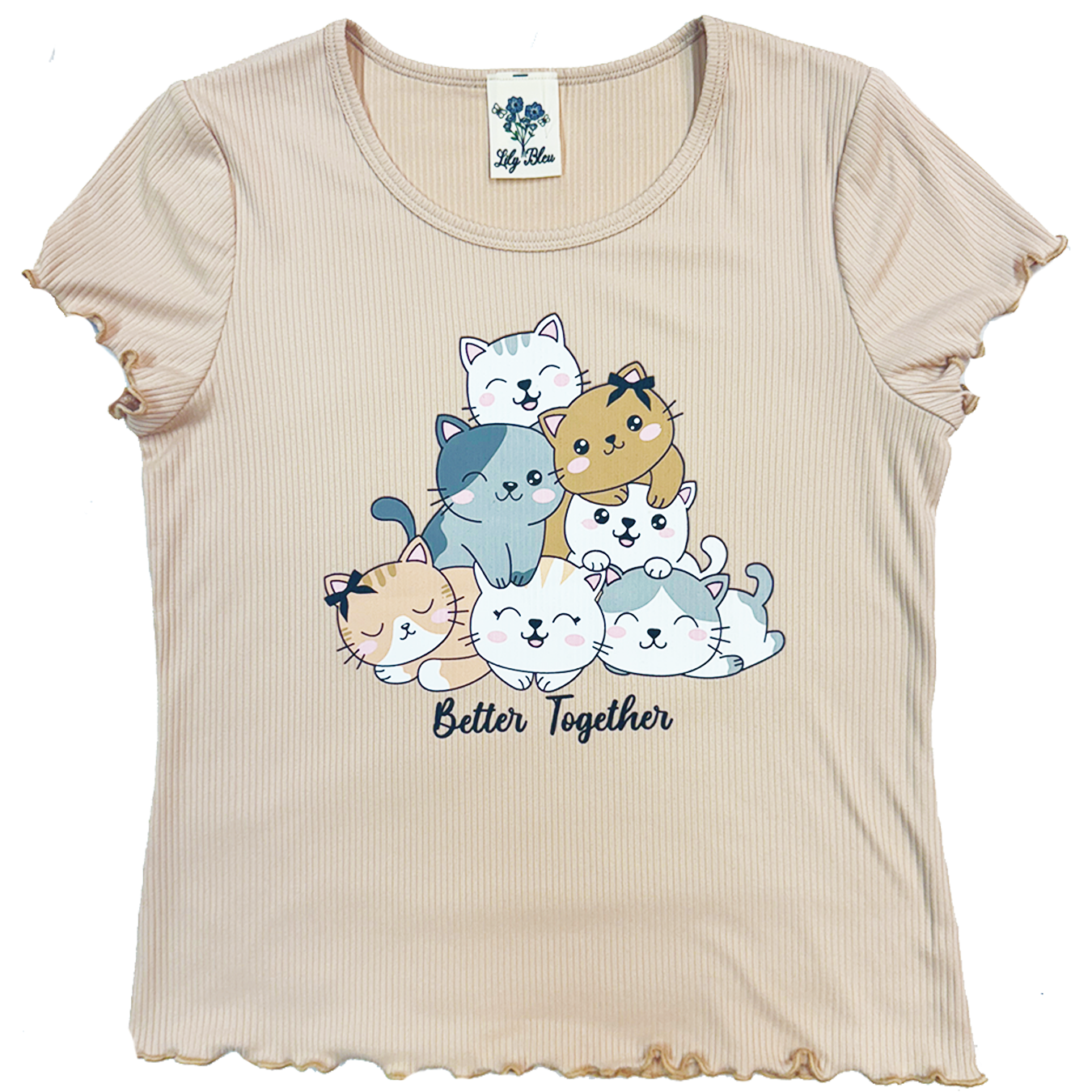 Emilee Tan Kitty Ribbed Top