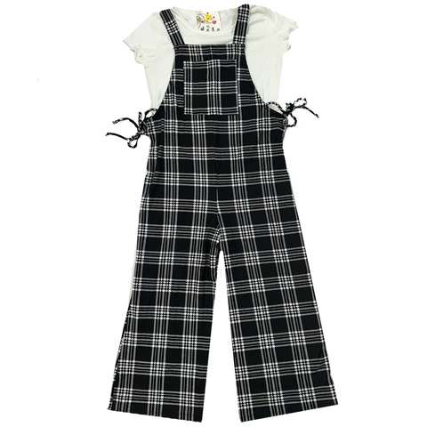 Cassia Black Plaid Jumpsuit