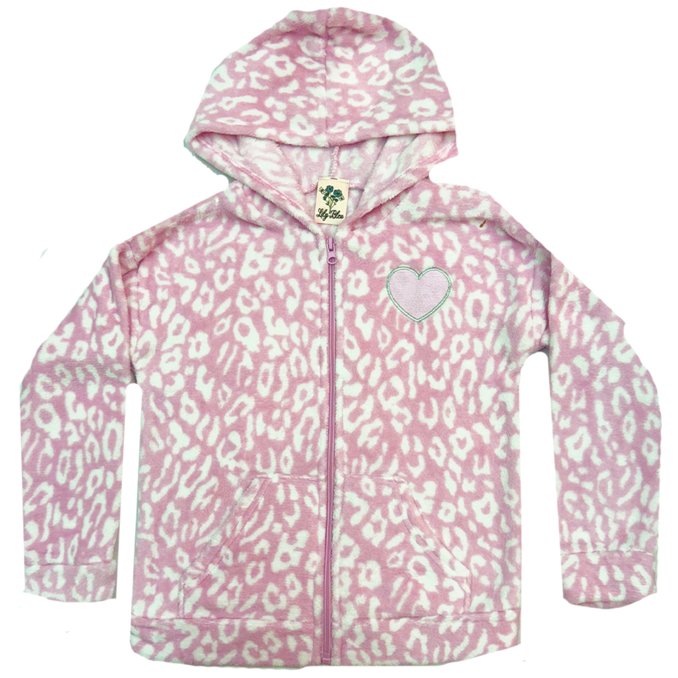 Penelope Pink Leopard Plush Hoodie