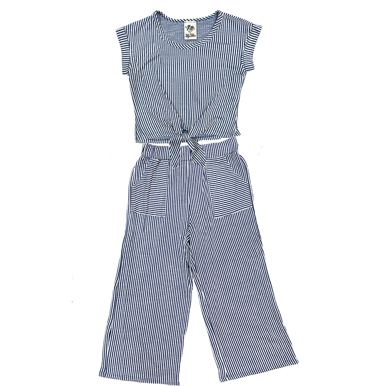 Ryanne Navy Striped Set