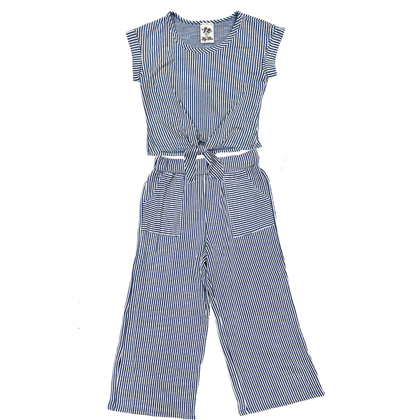 Ryanne Navy Striped Set