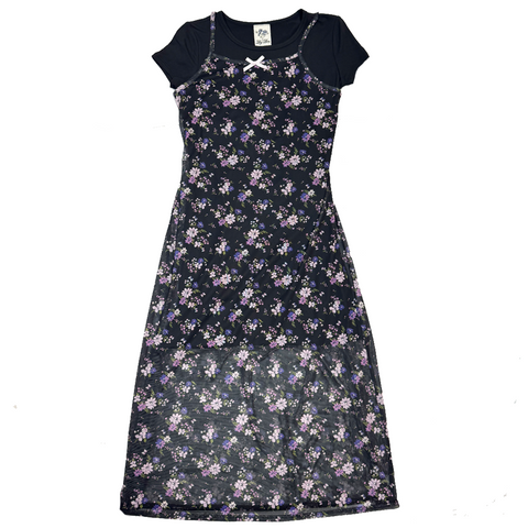 Tawny Floral Black Dress