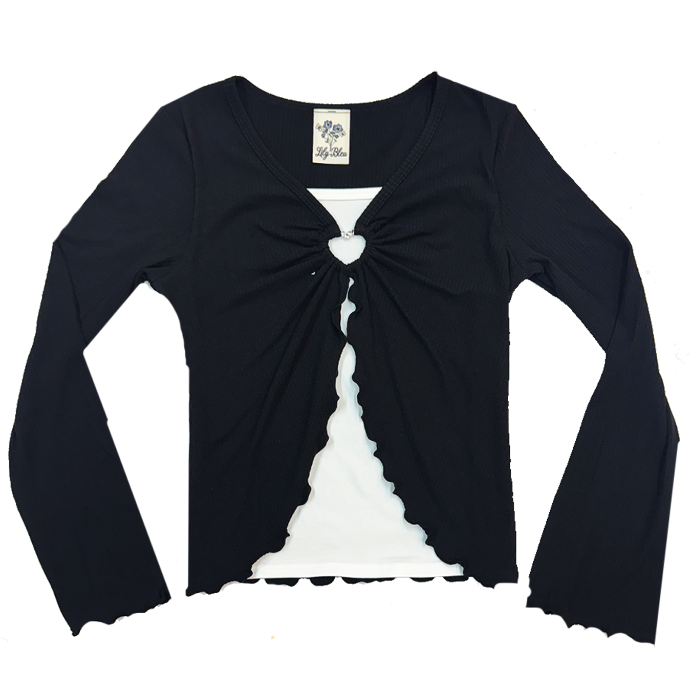 Teresa Black Heart Twofer Top