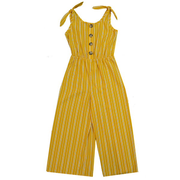 Zoey Mustard Striped Jumpsuit