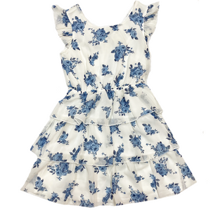 Oakley Ivory Floral Tiered Dress